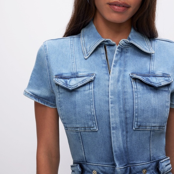 Good American Women's Blue Denim Jumpsuit - Picture 2 of 6